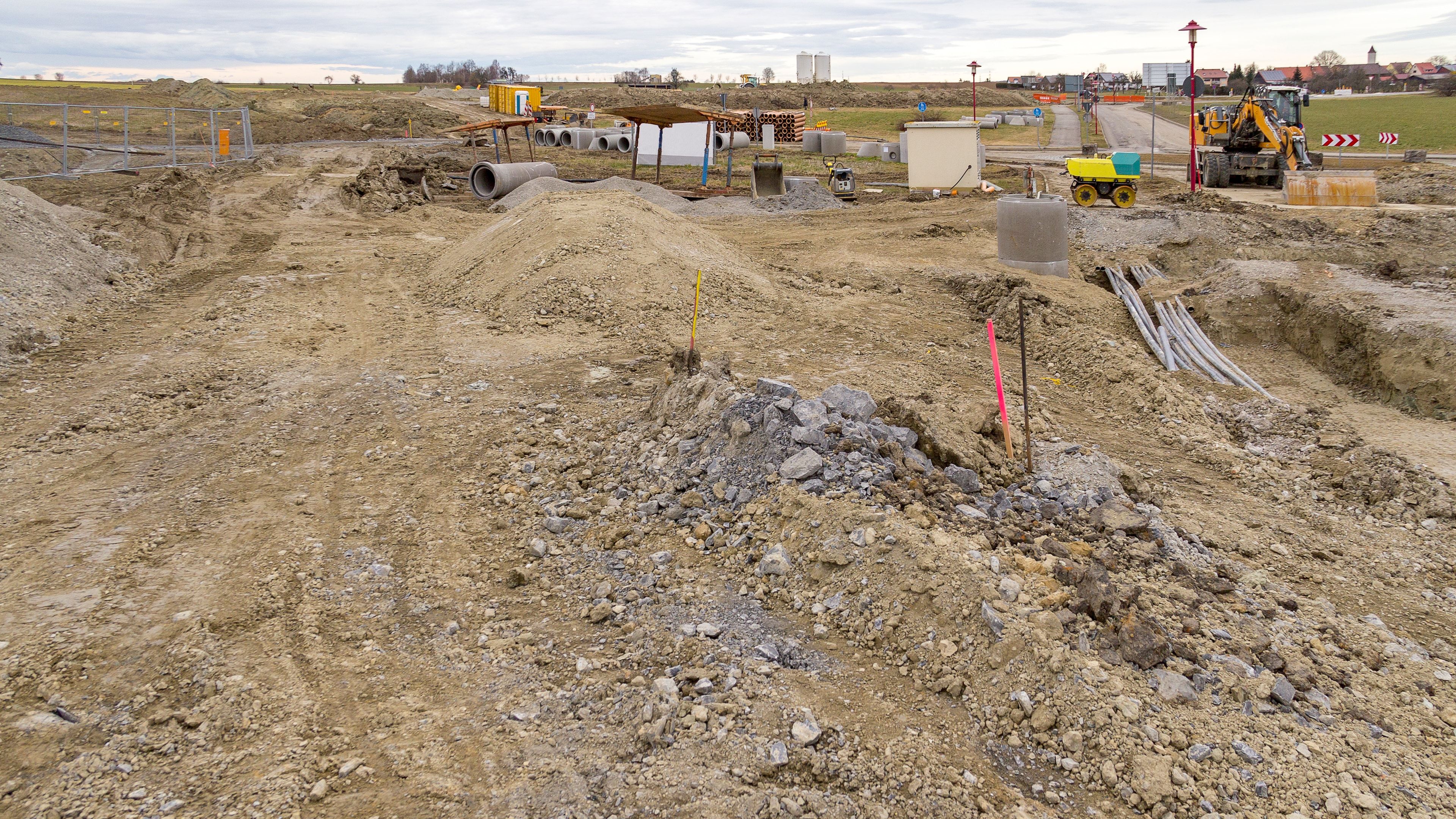 Obra de excavación y vaciado en una construcción