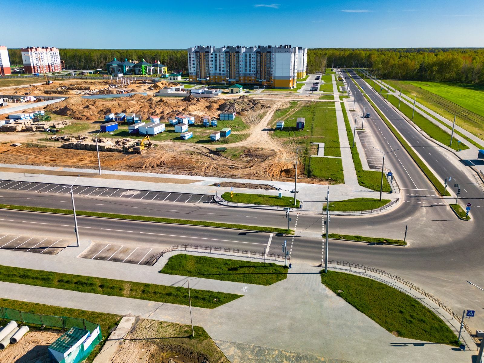 Construcción de viales en una urbanización